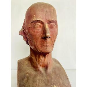 Wooden Statue Of Samuel Hahnemann